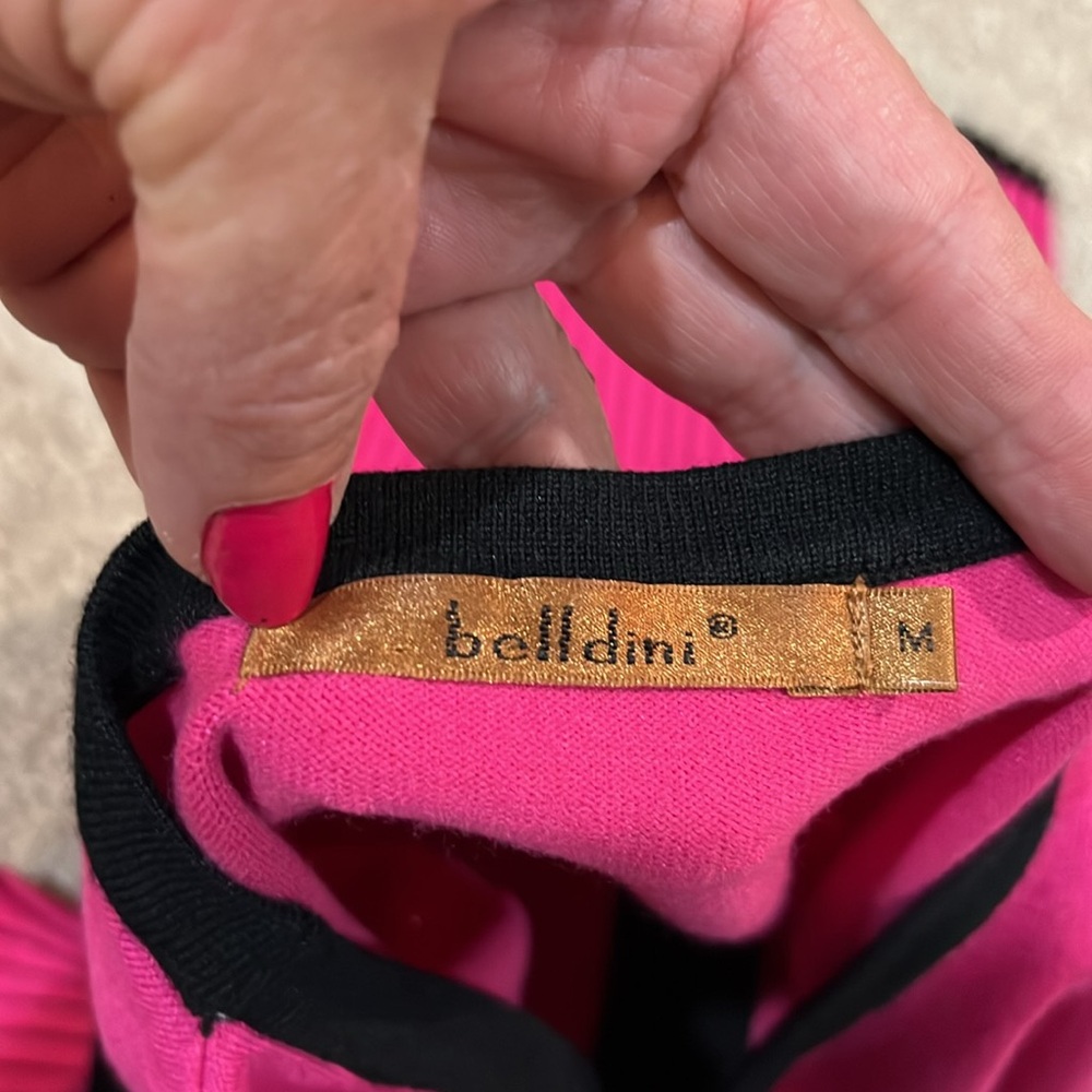 Beautiful Belldini Sweater - Hot Pink/Black - Picture 7 of 8